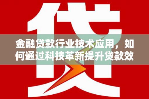 龙沙金融贷款行业技术应用，如何通过科技革新提升贷款效率与安全性